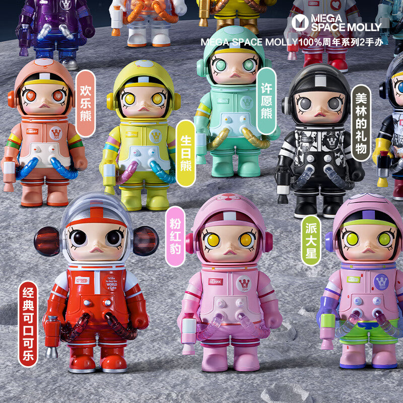 POP MART Pop mart MEGA SPACE MOLLY100%Anniversary Series2-A Hand-Made100%Second Generation Blind Box