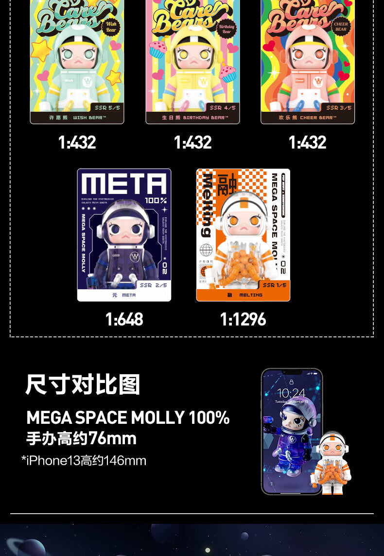 POP MART Pop mart MEGA SPACE MOLLY100%Anniversary Series2-A Hand-Made100%Second Generation Blind Box